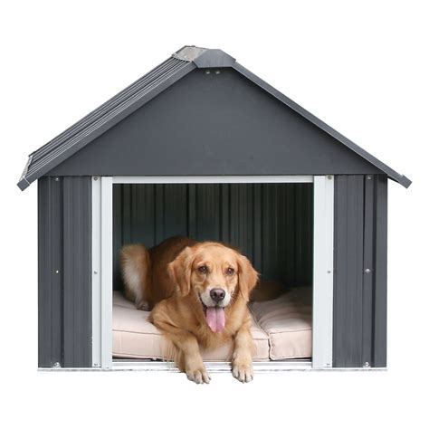 metal dog house cost|large dog house outdoor weatherproof.